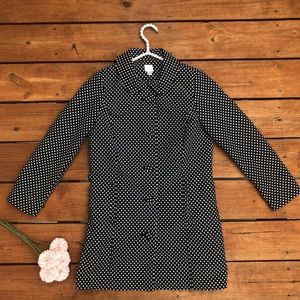 LC Lauren Conrad Black Polka Dot Coat • Size 8